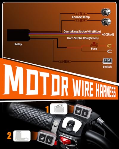 Image of CO LIGHT Gen 3 LED Motorcycle Fog Lights 90W 30000LM Long Range White Amber Beam Strobe Safety Modes IP68 Waterproof Shock Resistant Easy Plug and Play Installation 2 Piece Kit