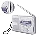 Bewinner AM/FM Multifunktions-Taschenradio mit Ausziehbarer Antenne, HD-Sound-Dualband-Kleinradio mit Teleskopantenne, 9 * 5,7 * 2,2 cm, Weiß