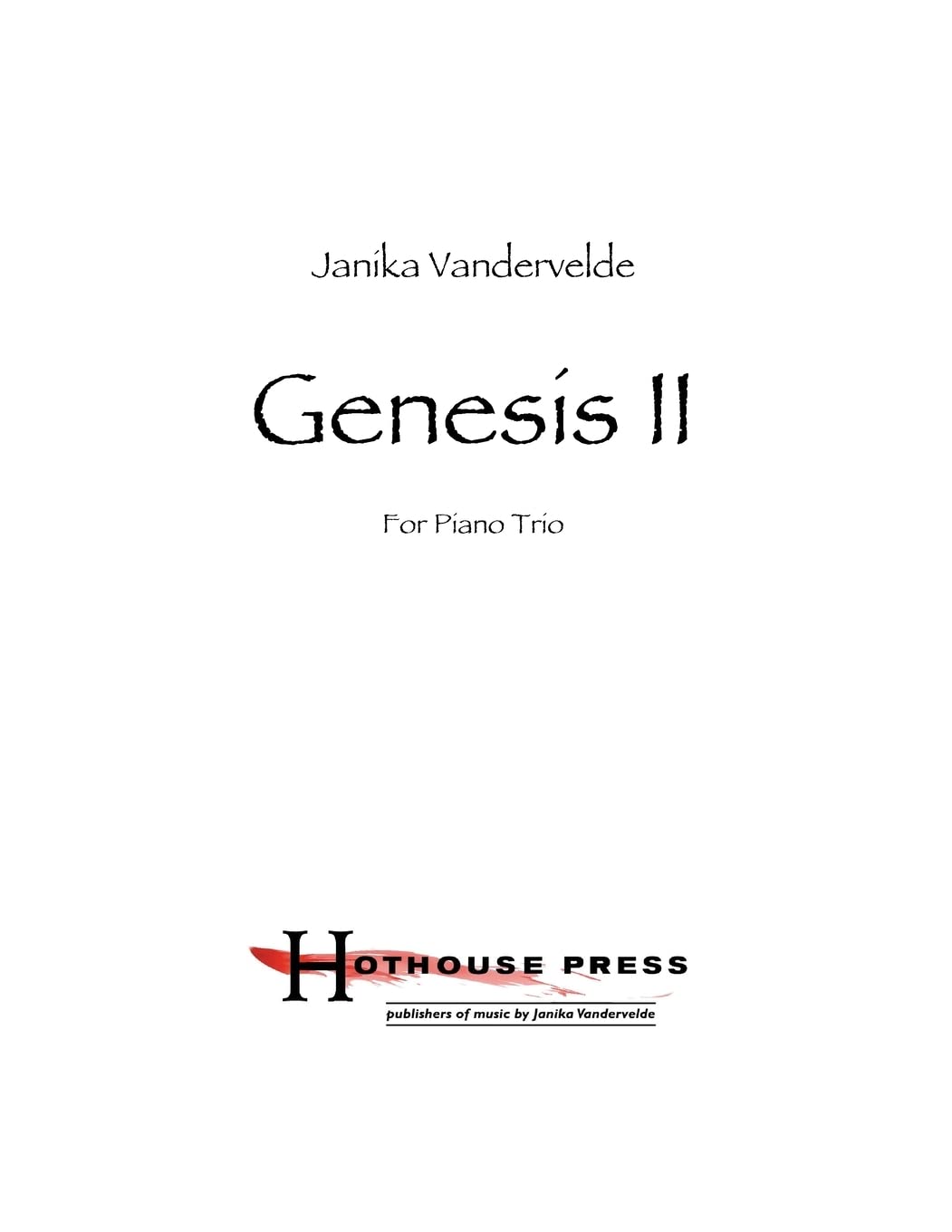 Genesis II: Piano Trio