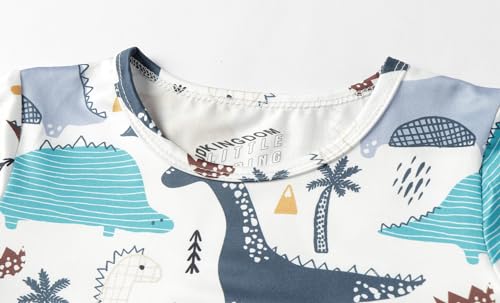 Image of LittleSpring Kids Short Sleeve Tshirt Crewneck Print Summer Tops