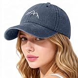 Lonya Cappello Baseball Donna con Visiera Tennis da Golf Visor Sportive Unisex Cappellino Casuale Baseball cap Regolabile Berretto Uomo Estivo Montagna,Blu Navy