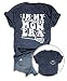 in My Lacrosse Mom Era V-Neck T Shirt Womens Funny Printed Front and Back Short Sleeve Shirt Mom Crewneck Tops