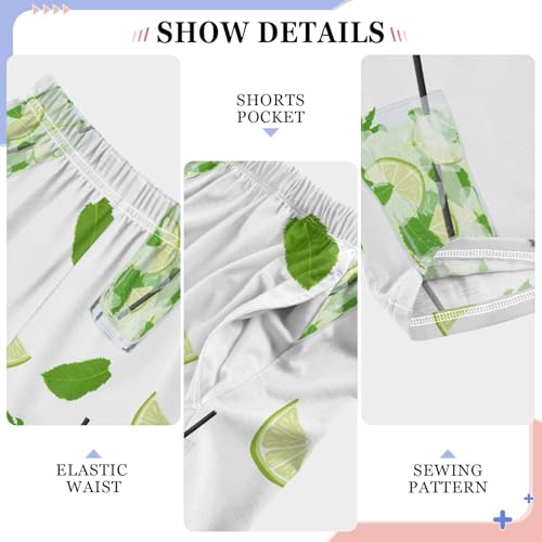 ZZKKO Glass Lemonade Mojito Cocktail Boys Pants for Kids Jogger Pants with Pockets S-XL4