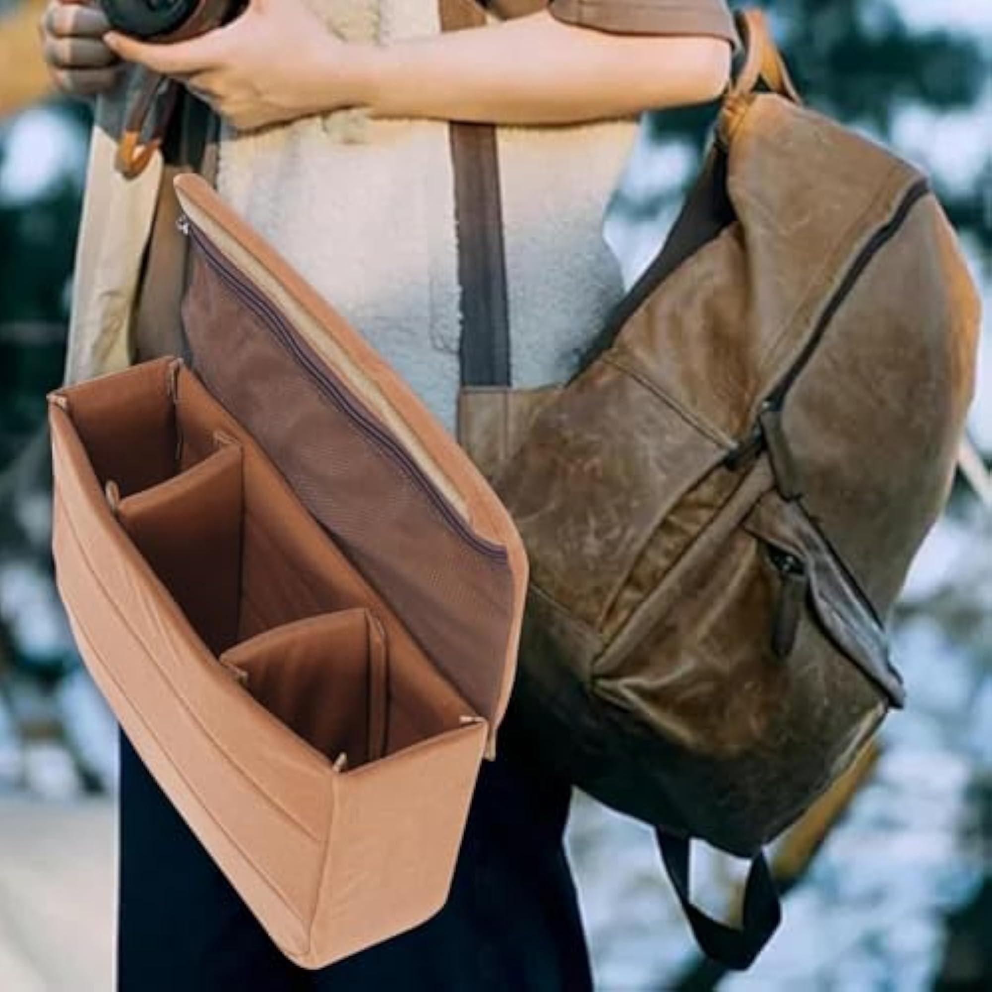 Camera Bag Insert Removable Divider Portable Padded Bag