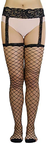 Image of ToBeInStyle Women's Attached Garter Belt Suspender Nylon Stocking Pantyhose