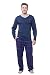 Men's light weight V-Neck flannel Pajama set