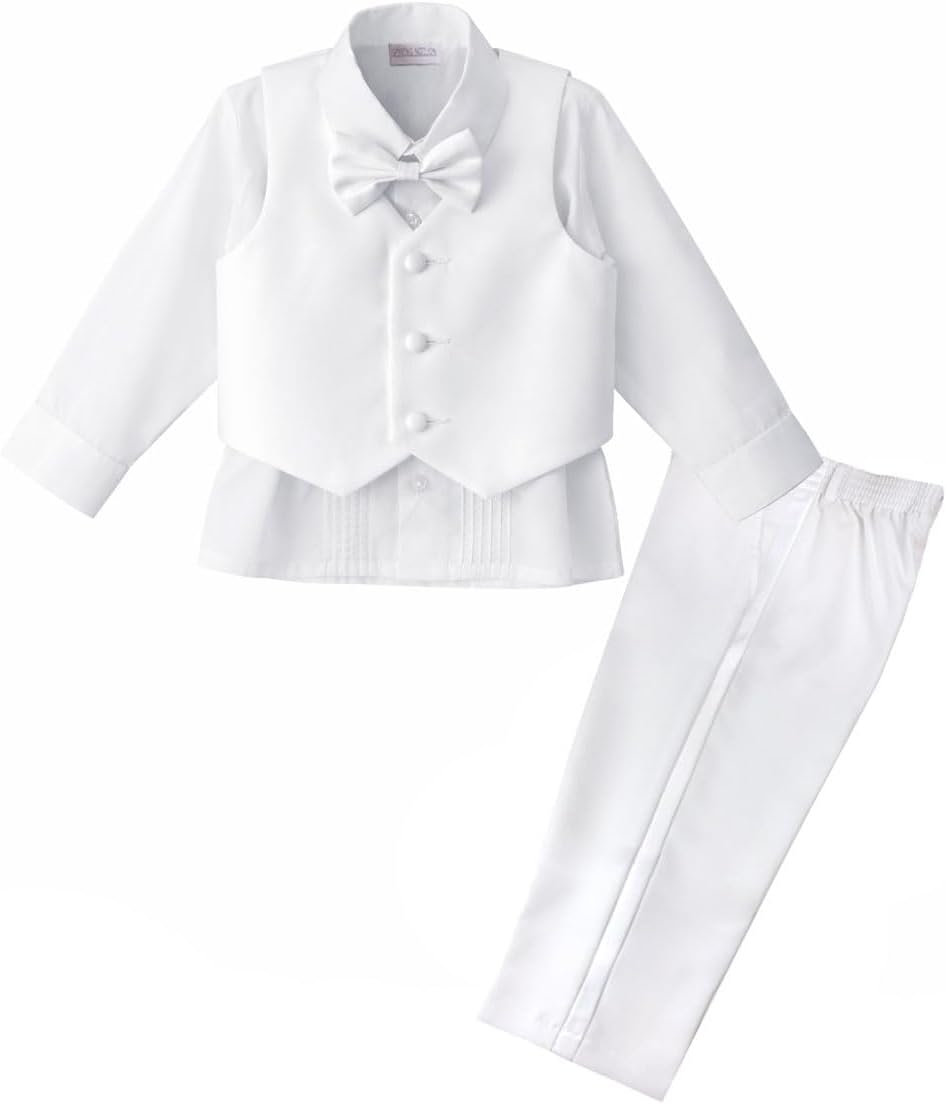 Spring Notion Baby, Toddler, and Boys' Classic Fit Tuxedo Suit Set, No Tail – Weddings, Baptism, and Christening
