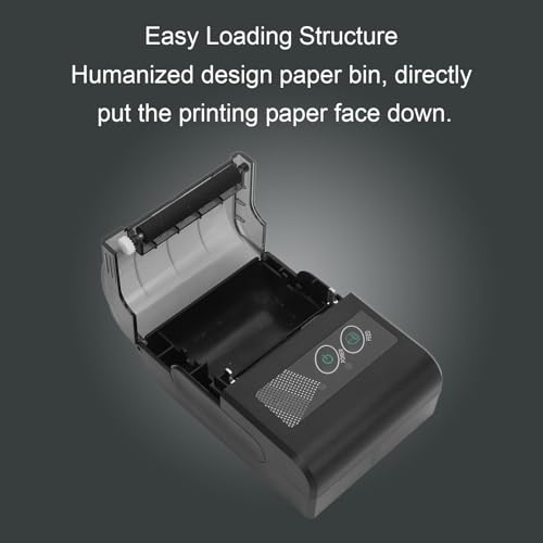 Image of 48mm Portable Thermal Receipt Printer, Supports Connectivity USB and Bluetooth, 203dpi 70mm / s Barcode Print, Portable Ticket Printer for Mobile Retail Logistics