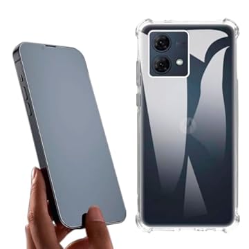 Kit Capa Antiqueda para Moto G84 + Película 5D 9D Privacidade Anti Curioso