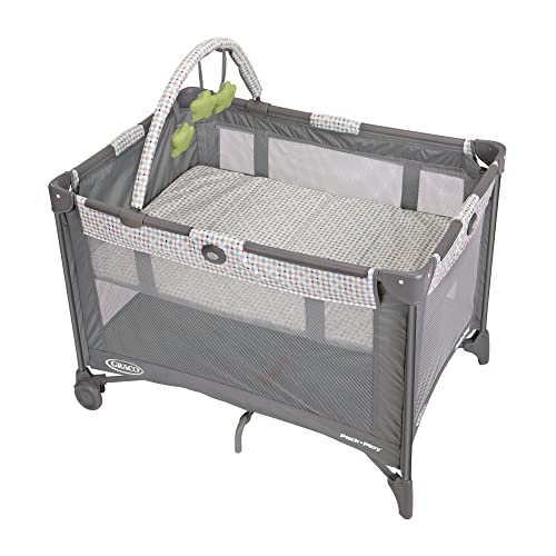Image of Graco Pack and Play On the Go Playard, Includes Full-Size Infant Bassinet, Push Button Compact Fold, Pasadena
