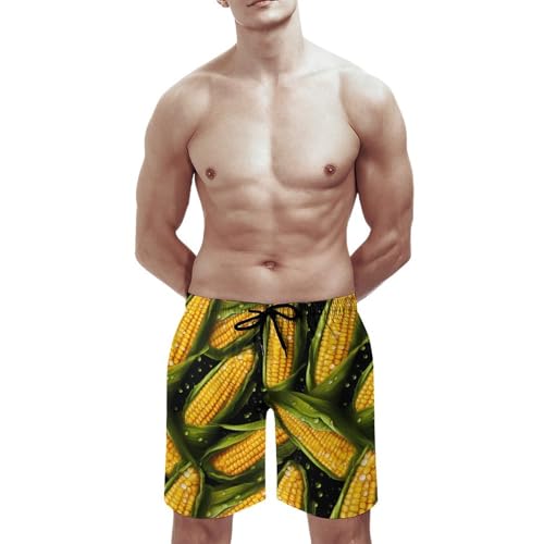 Corn Men's Swim Trunk Quick Dry Swimwear Beach Shorts Bathing Suits with Pocket2