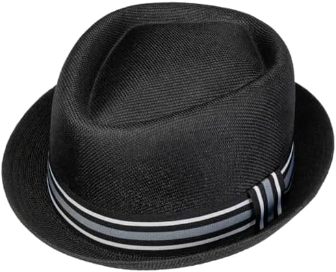 Cappello Di Paglia Pork Pie Made In Italy - Uni Colour Con Nastro Grosgrain - Uomo/Donna - Estivo - Foto 12