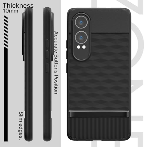 Image of Pikkme Back Cover for OnePlus Nord Ce 4 Lite 5G Camera Protection 3D Hexa Cube Design Silicone Protective Bumper Case (Black)