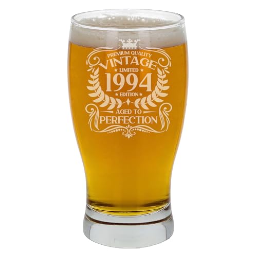 Always Looking Good Verre à bière gravé pour homme de 31e anniversaire vintage 1994 Aged to Perfection - Cadeau pour 31 ans - Verre à bière tulipe gravé