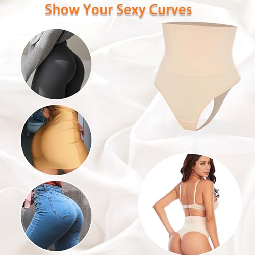 Image of Womens Thong Shapewear Mid to High Waisted Shaper Thong WN0017