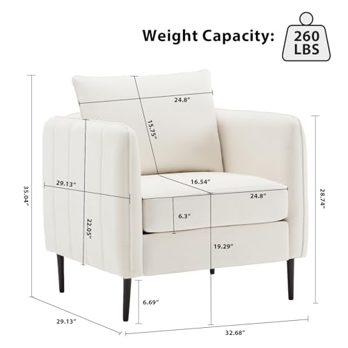 Sillón Plegable Terciopelo Marfil miniatura 3