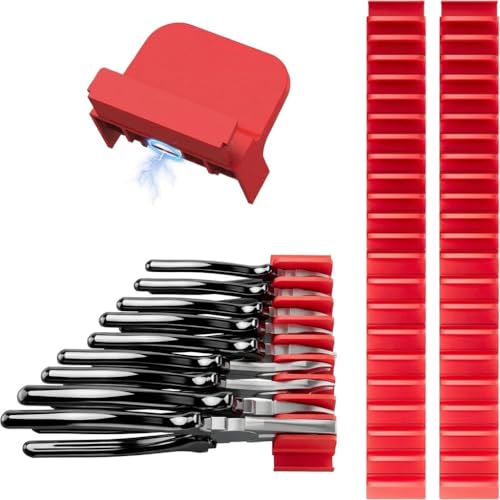 Image of 44 PCS Magnetic Plier Organizer for Toolbox & Tool Drawer, Modular Desgin Plier Holders, Modular Toolbox Organizer System for Professional and DIY Mechanics, Include 20 Big Slot, Red