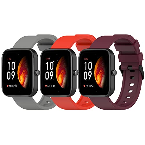 CHULN 3 Packs Strap Compatible with Amazfit Bip 3