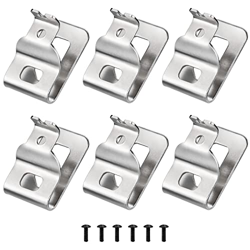 Belt Clips for Dewalt, 6pcs 304 Stainless Steel Drill Tool Clips with Screws for Dewalt N268241 N086039 Fit...