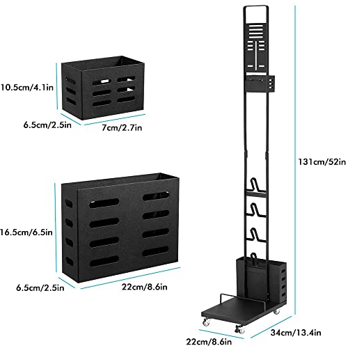 Support Organizer pour Aspirateur Dyson V6 V7 V8 V10 V11, Support pour le sol, Porte-Accessoires Dyson, Support Dyson avec Roulettes, Sans Percer le Mur, Porte-Accessoires Dyson