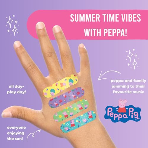 Image of Kids Non-Toxic Printed Bandages (Pack of 20) - Peppa Pig & Family