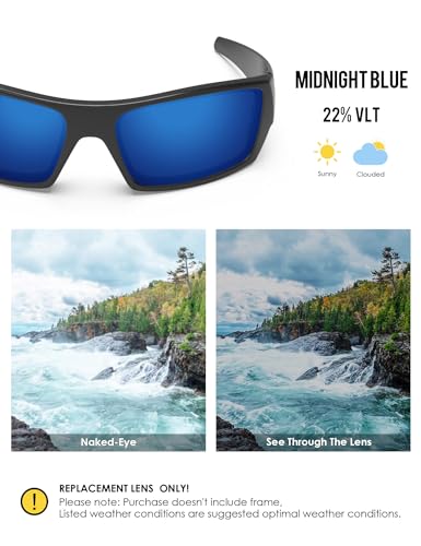 Image of BLAZERBUCK Anti-salt Polarized Replacement Lenses for Oakley Gascan OO9014 Sunglass