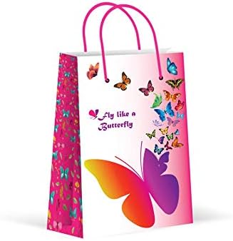 LARZN Premium Butterfly Party Bags, Party Favor Bags, New, Treat Bags, Gift Bags, Goody Bags, Party Favors, Party Supplies, Decorations, 12 Pack