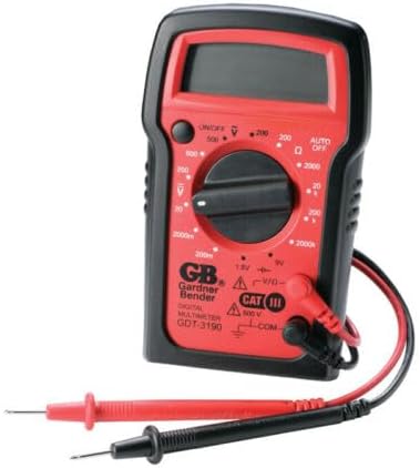 Reemplazo compatible con multímetro digital de rango manual de 4 funciones Gardner Bender GDT-3190