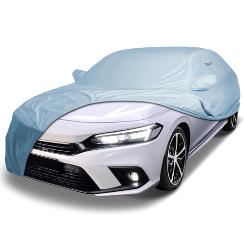 Image of iCarCover Premium Car Cover for 2016-2026 Honda Civic Sedan, Hatchback Heavy Duty Waterproof All-Weather Automobiles Custom Fit Indoor Outdoor UV Snow Protection Covers with Straps and Bag