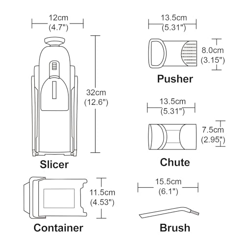 Safe Mandoline Slicer for Kitchen, Adjustable Thickness 0.1-8 mm, Professional Vegetable Slicer, Potato Slicer, Food Chopper French Fry Cutte, Mandolin, Chopping Artifact (just Slice, LightGray)