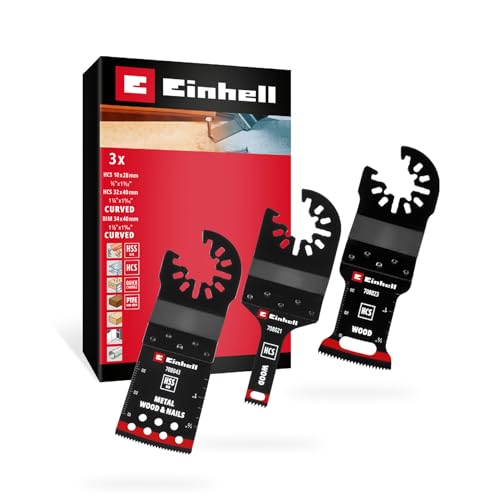 Original Einhell Multitool Set 3-tlg. (Tauchsägeblätter, HCS, BIM, Spanabfuhr, PTFE-Coating)