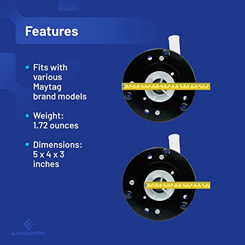 21001906 Washer Drain Pump with Pulley Replacement, Compatible with Whirlpool Maytag Admiral Magic Chef Models, 35-2057, 35-2099, 35-3834 and more - Thumbnail 4