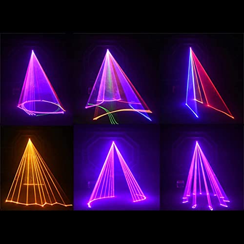 Image of 1900 Patterns DJ Disco Party Lights,Sumger Full Color 3D Animation Laser Projector Light,DMX Sound Activated Stage Lighting,Remote Control RGB Scan Beam light for Christmas Halloween Bar Dance Wedding