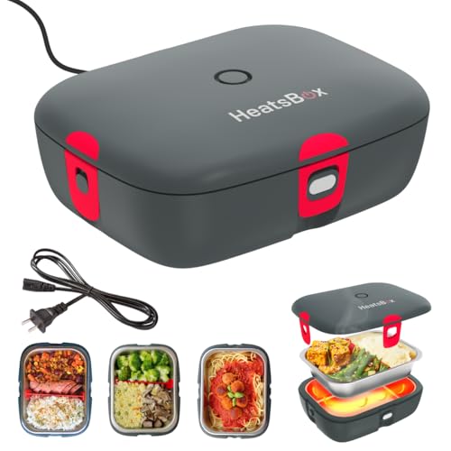 HeatsBox Style+ Electric Lunchbox 100W | App Control | 3.9 Cups Food Warmer for Adults | Leakproof Stainless Steel BPA-Free | Perfect for Office Meal Prep