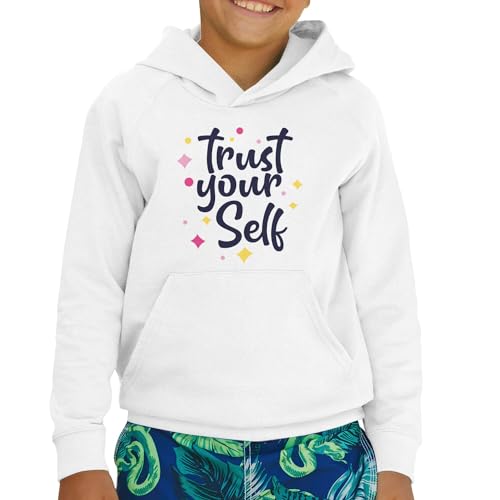 Sweat à capuche enfant chaud et robuste avec message de motivation