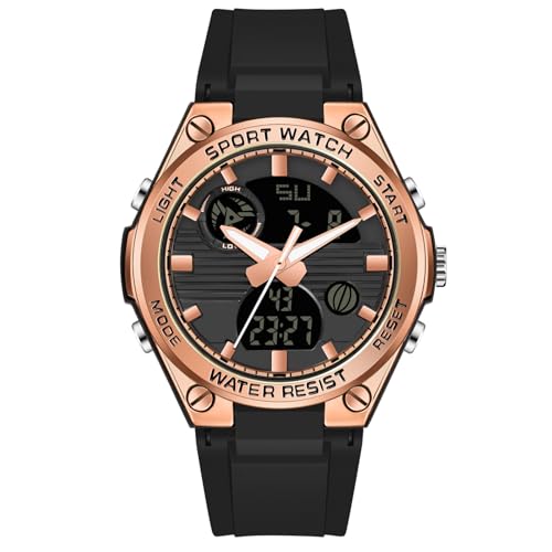 Montre de digital pour homme RORIOS étanche alarme et grand cadran sport