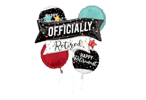 Officially Retired 38 & 18 Happy Retirement Balloon Bouquet