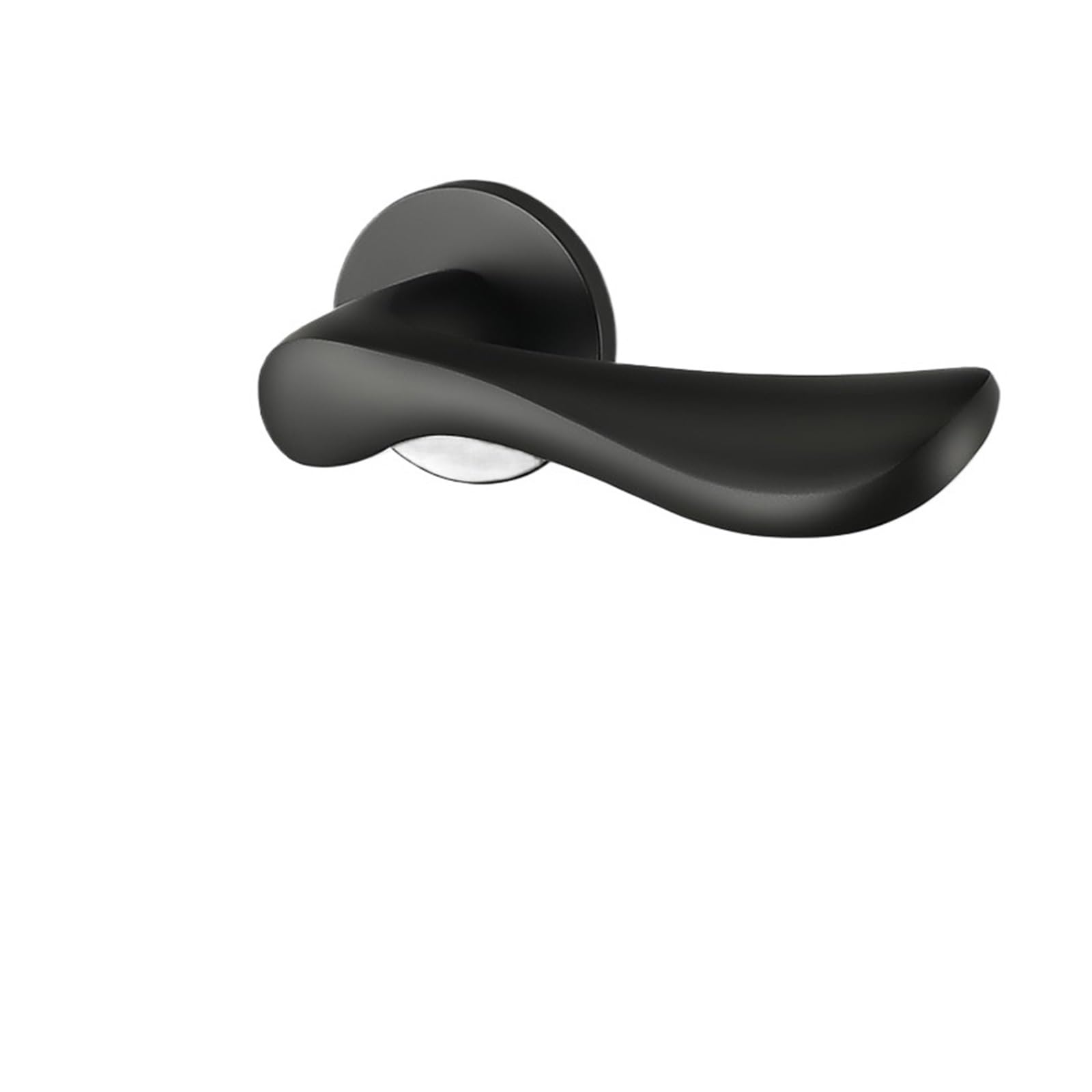 Poignee de porte de chambre a coucher avec mecanisme fendue silencieuse noire