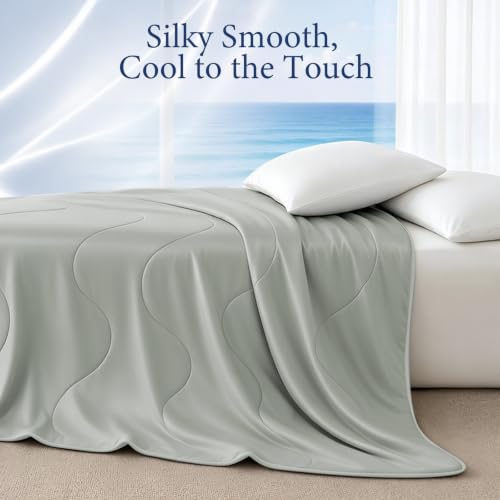 Image of Cooling Comforter for Hot Sleepers, Twin 68x90, Moonstruck | Cooling blanket feel, Q-Max >0.4 cool touch, double-sided cooling, Sorona fill, for night sweats, lightweight & breathable