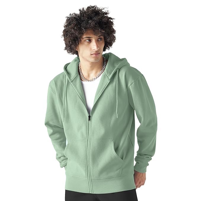 Image of FUNKY MONKEY Men's Full Zip Hoodie Sweatshirt | Soft Warm Fleece | Hooded Jacket | Loose Fit | Casual, Gym & Travel Winter Wear