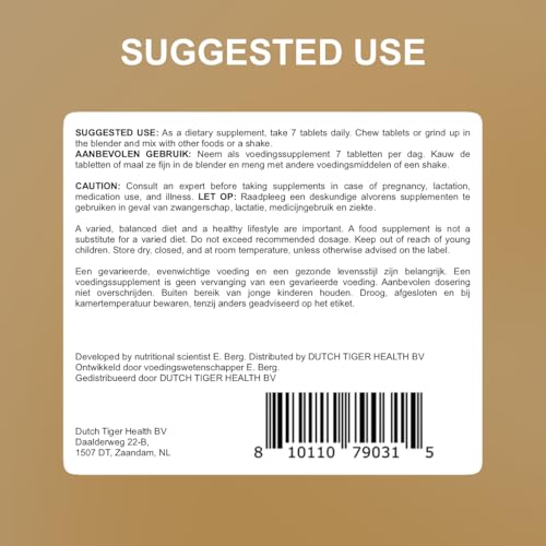 Nährhefe Tabletten Vitamin B12 hinzugefügt – Keine synthetischen Zusätze – Vanillegeschmack 270 Tabletten