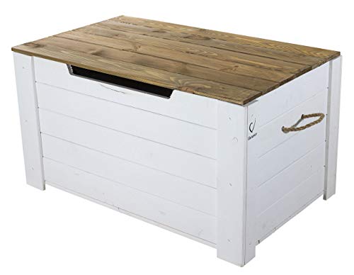 Vinterior Pascale Houten kist, fantastisch rustiek, schatkist, speelgoedkist, bank, opbergkist met grote capaciteit, voor hal, slaapkamer, woonkamer