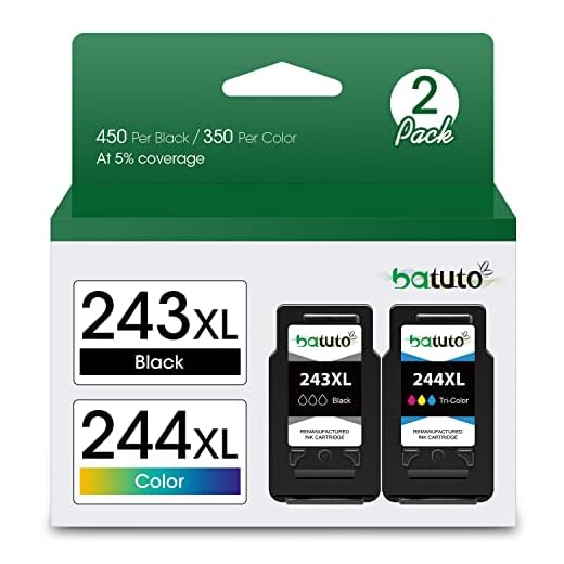 Remanufactured for Canon Printer Ink 243xl,Replacement for Canon Ink cartridges 243 and 244 for Canon mg2522 IP2820 TR4520 MX490 MX492 MG2922 TS3122 TS302 TS202 Cannon 243-244 Printer Ink Cartridge