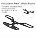 Adjustable Motorcycle License Plate Mount Holder Bracket- Universal Fold License Plate Tail Light Holder