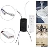 Ceiling Fan Remote Control Kit with Light Receiver Controller, 6-Speed Adjustable, Long Range Transmission, High Voltage Compatible 90-265V