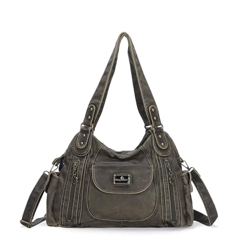 Image of Angel Kiss Purses for Women, Large Shoulder Bag Hobo Tote Purse Mutipocket Faux Leather Satchel Hobo Purse