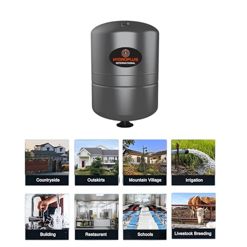 Image of HYDRO TANK PLUS 24L Hydro Pneumatic Pressure Tank | Compatible with Grundfos Pumps | Grey Pressure Booster Vessel for Water Supply & Pump Systems - Gray