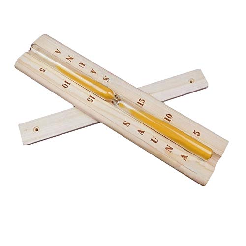 Vigan Wall-Mounted Rotating Sauna Wooden Hourglass White Sand Timer 15 Minutes #TOP5
