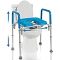 Platinum Health Original Ultimate Padded Raised Toilet Seat with Handles, Riser for Seniors with Adjusted Height & Width, FSA HSA Eligible 420lb for Elderly, Seniors, Pregnant, Fits any Toilet