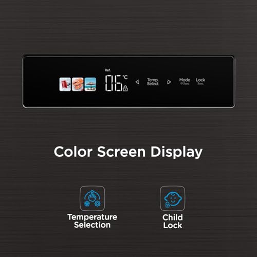 Image of Midea 592 L Side By Side, Frost Free Refrigerator|Wi-Fi |Double |Voice Assistant |App Control |Inverter compressor (MDRS791MIF28IND Jazz Black)